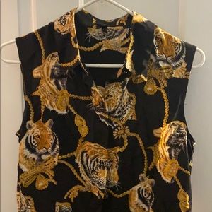 Vintage escada silk button down shirt size 38